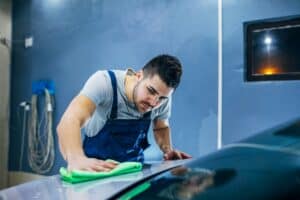 Cleaning a car