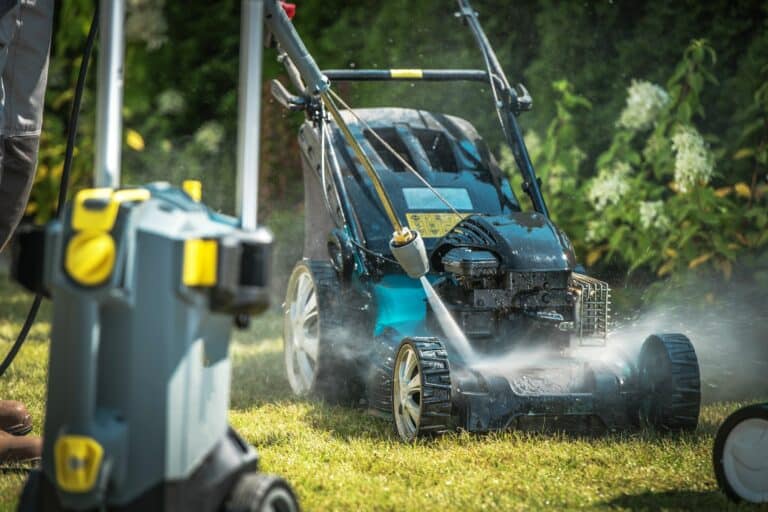 Cleaning Garden Equipment.